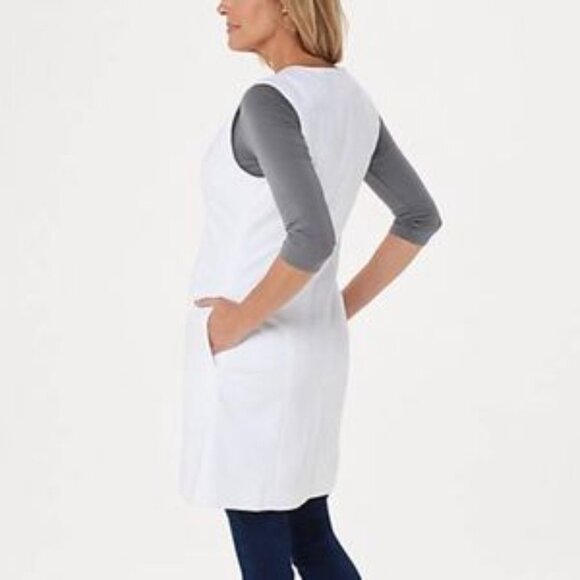 Lisa Rinna Collection Mid-Length Button Front Vest - Picture 2 of 3